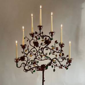 Early 20th Century French Wrought Iron Candelabra